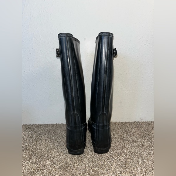 Women’s 9 Black Gloss Hunter Boots - Picture 4 of 6